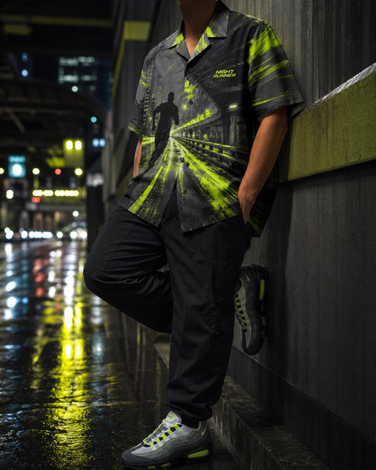 Neon/Grey Hawaiian Shirt, lifestyle 1