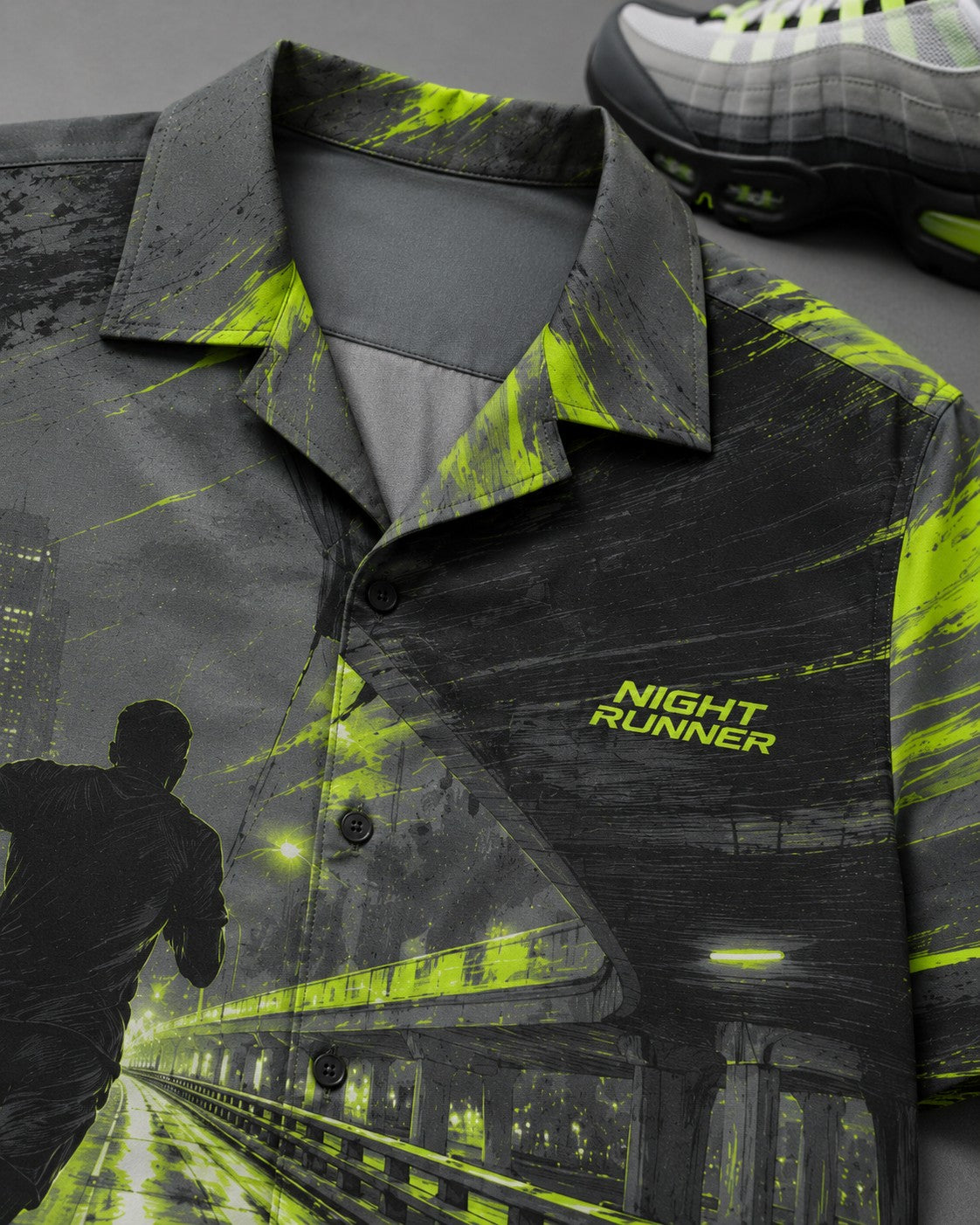 Neon/Grey Hawaiian Shirt, lifestyle 2