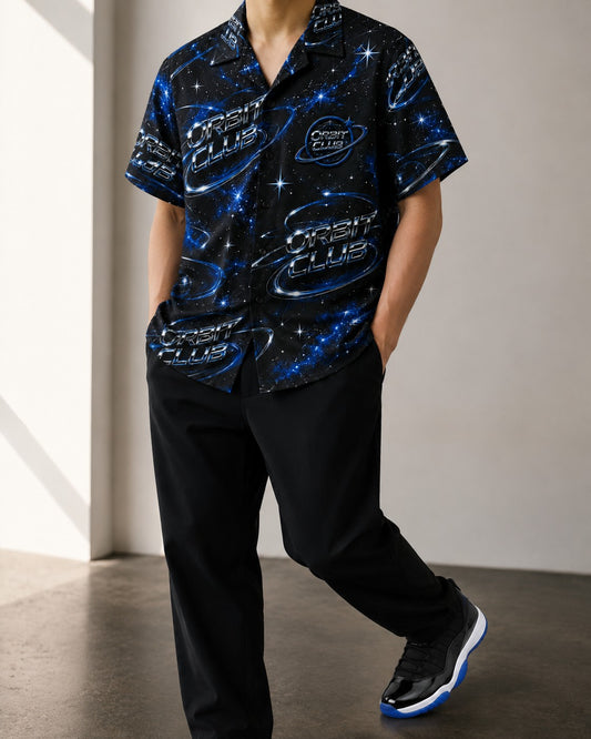 Black/Blue Hawaiian Shirt, lifestyle 1