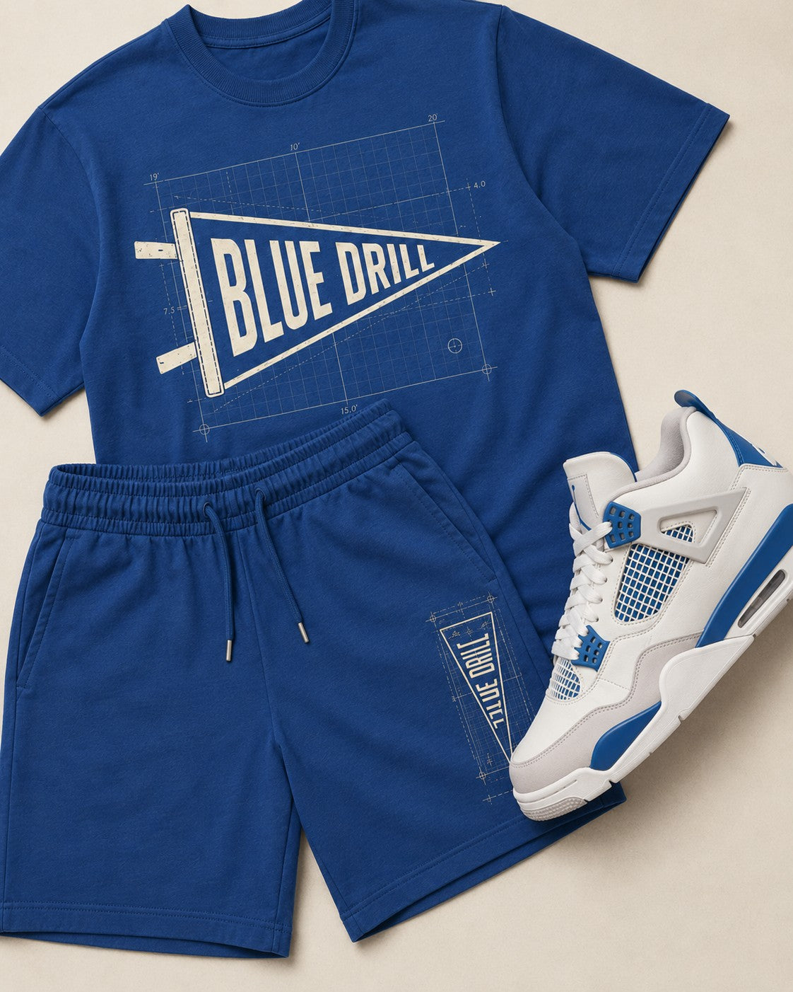 Blue/White Short Set, lifestyle 3