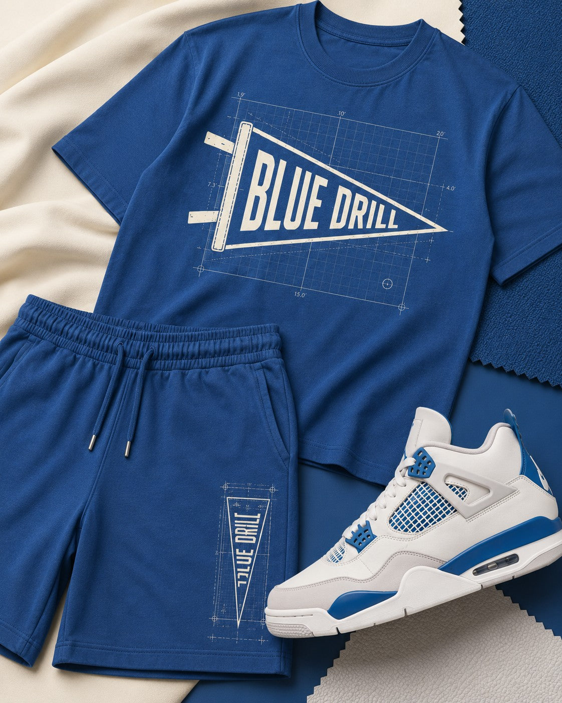 Blue/White Short Set, lifestyle 4