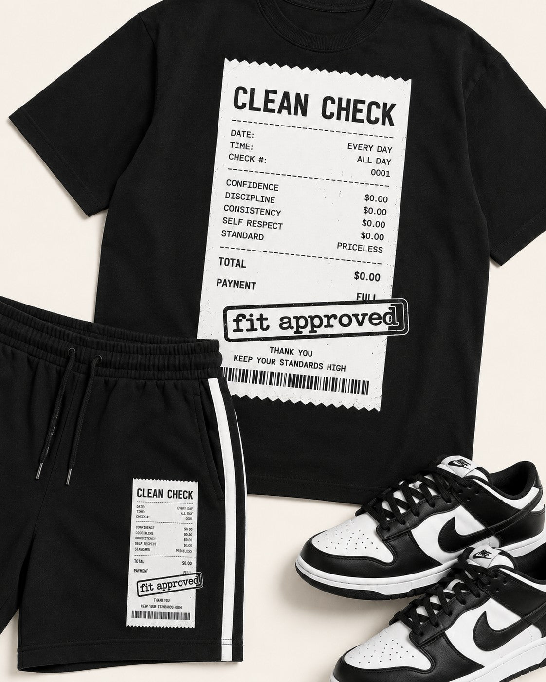 Black/White Short Set, lifestyle 3