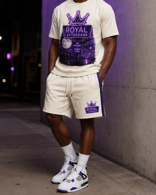 Purple/White Short Set, lifestyle 1