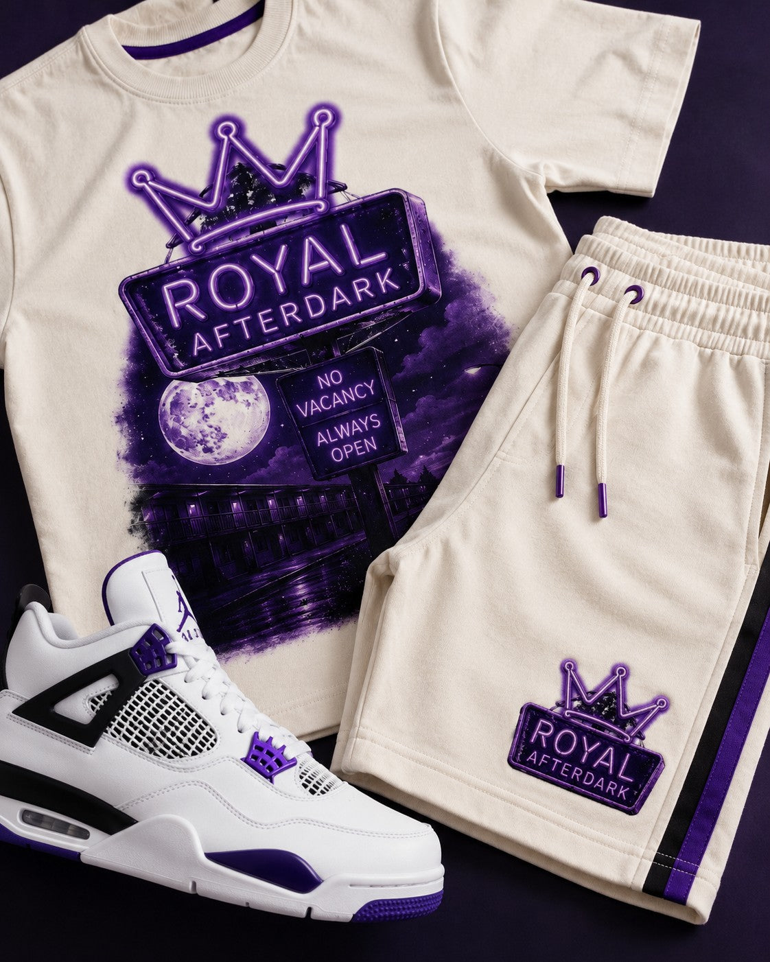 Purple/White Short Set, lifestyle 4