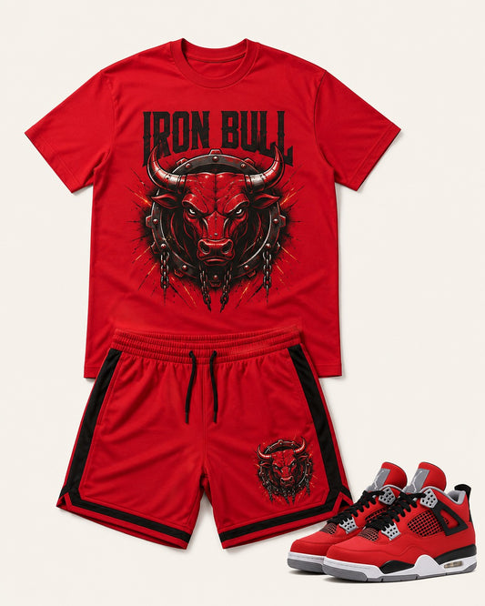 Red/Black Short Set, front