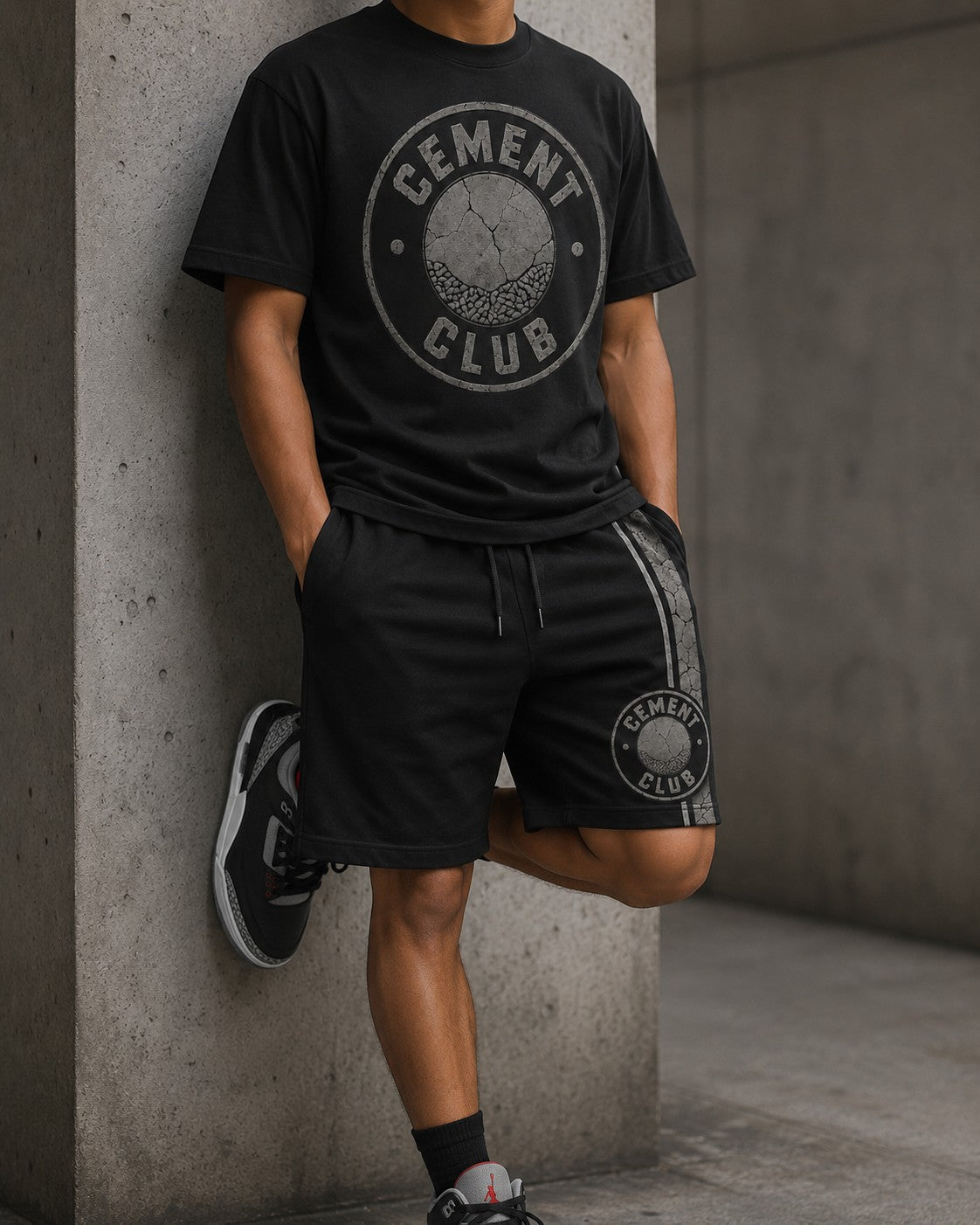 Black/Grey Short Set, lifestyle 1