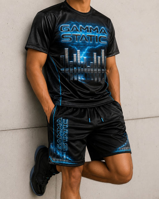 Black/Blue Short Set, lifestyle 1