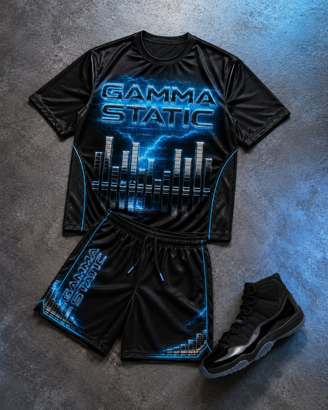 Black/Blue Short Set, lifestyle 3