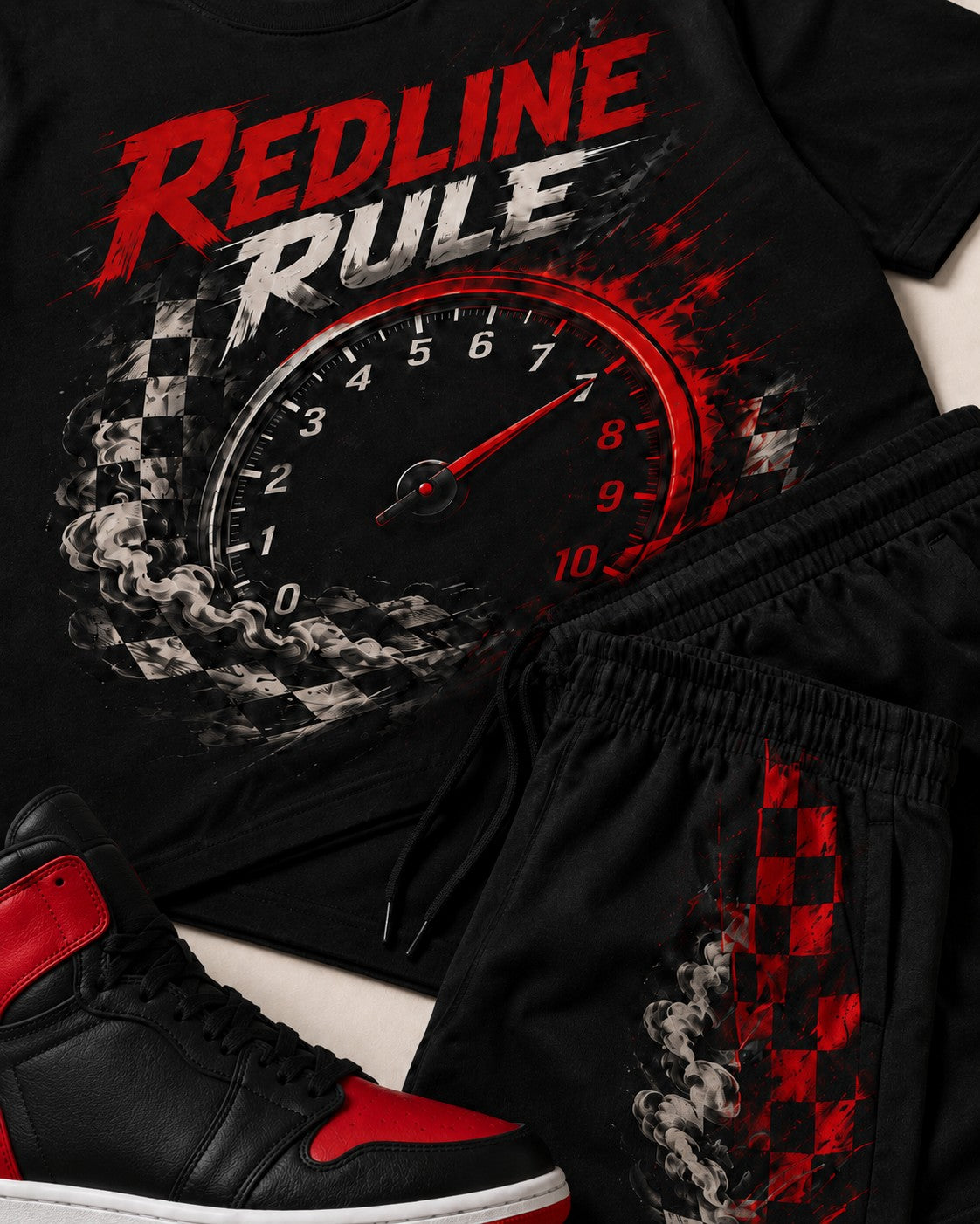 Red/Black Short Set, lifestyle 2