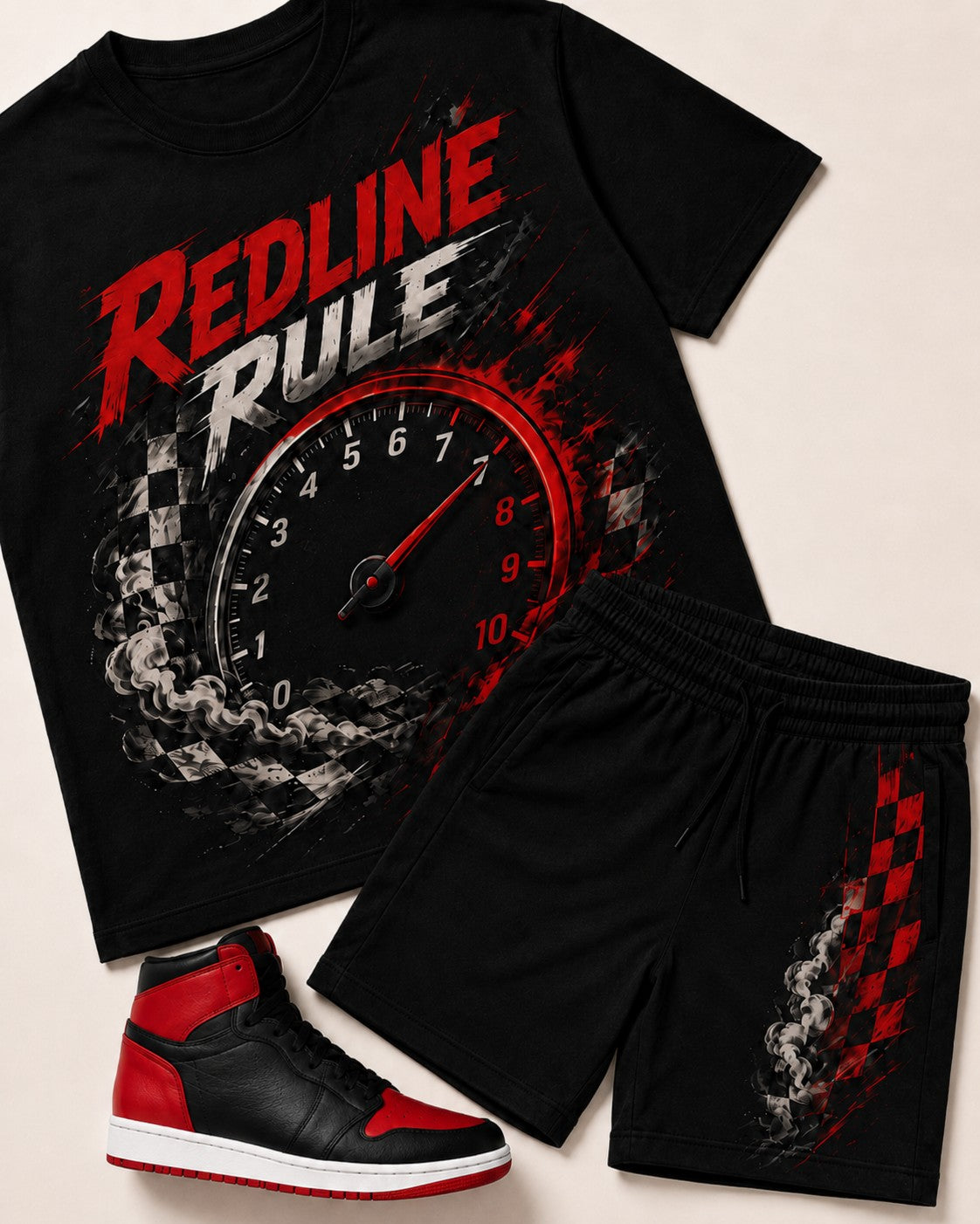 Red/Black Short Set, lifestyle 3