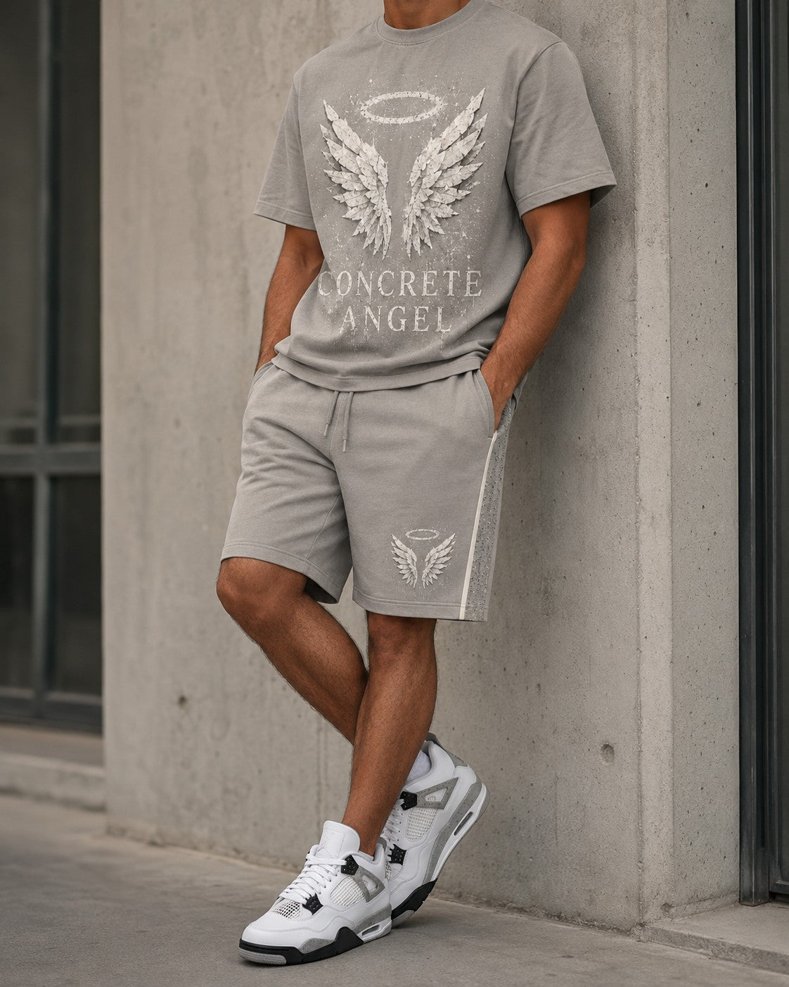 White/Grey Short Set, lifestyle 1