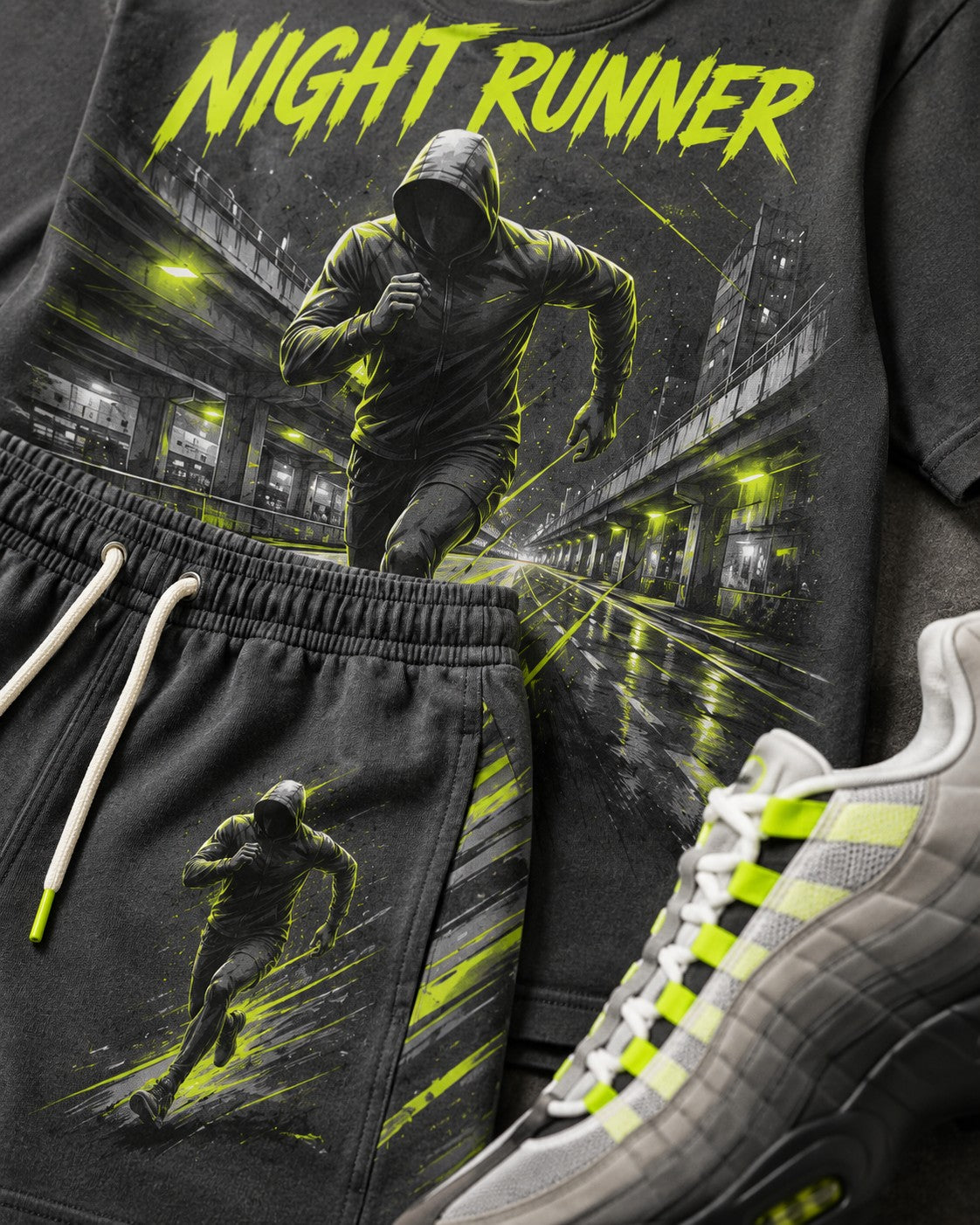 Neon/Grey Short Set, lifestyle 2