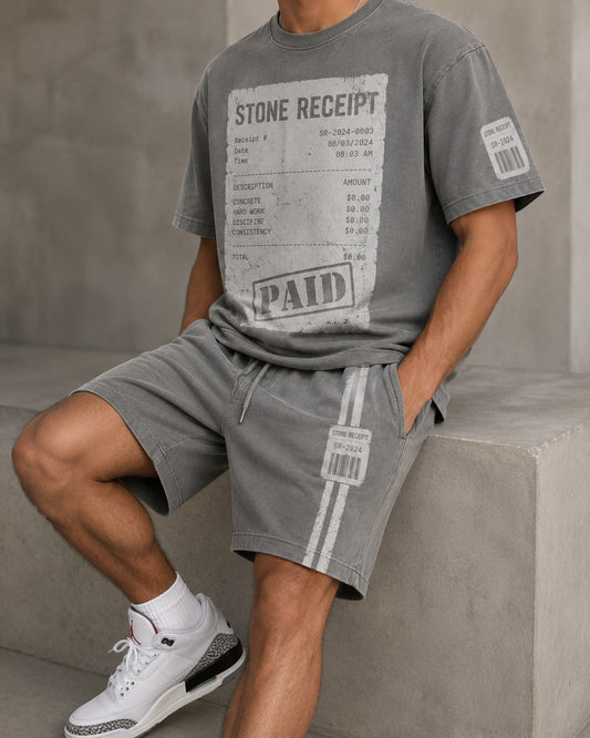 Grey/White Short Set, lifestyle 1