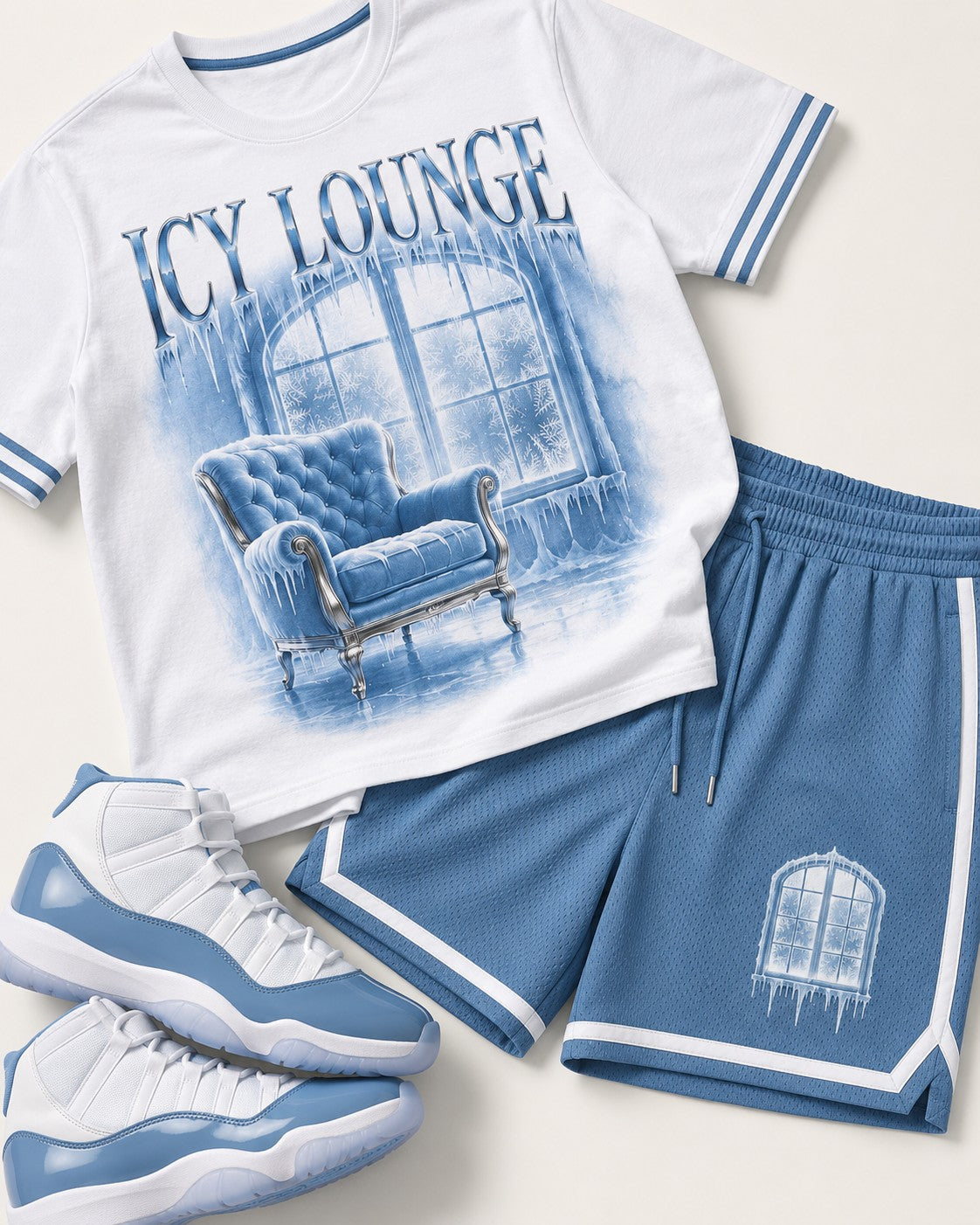 Blue/White Short Set, lifestyle 3
