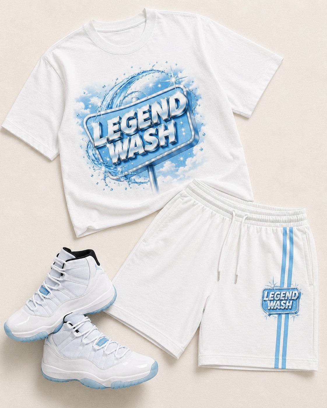 Blue/White Short Set, lifestyle 3