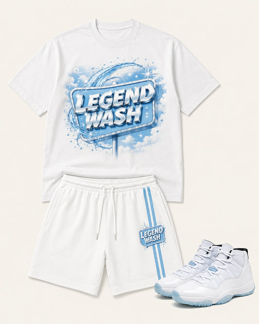 Blue/White Short Set, front