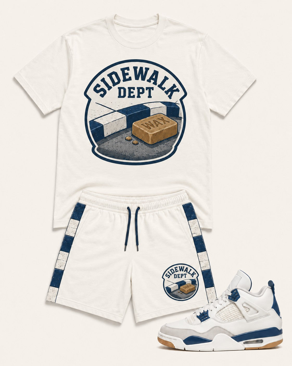 Navy/White Short Set, lifestyle 1