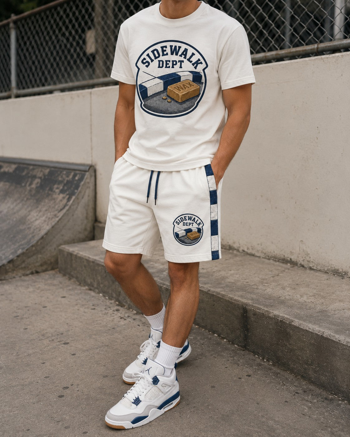 Navy/White Short Set, lifestyle 4