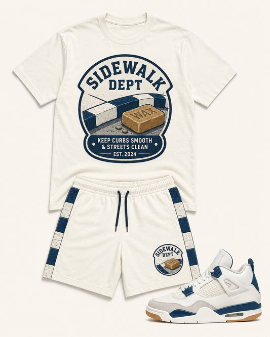 Navy/White Short Set, front