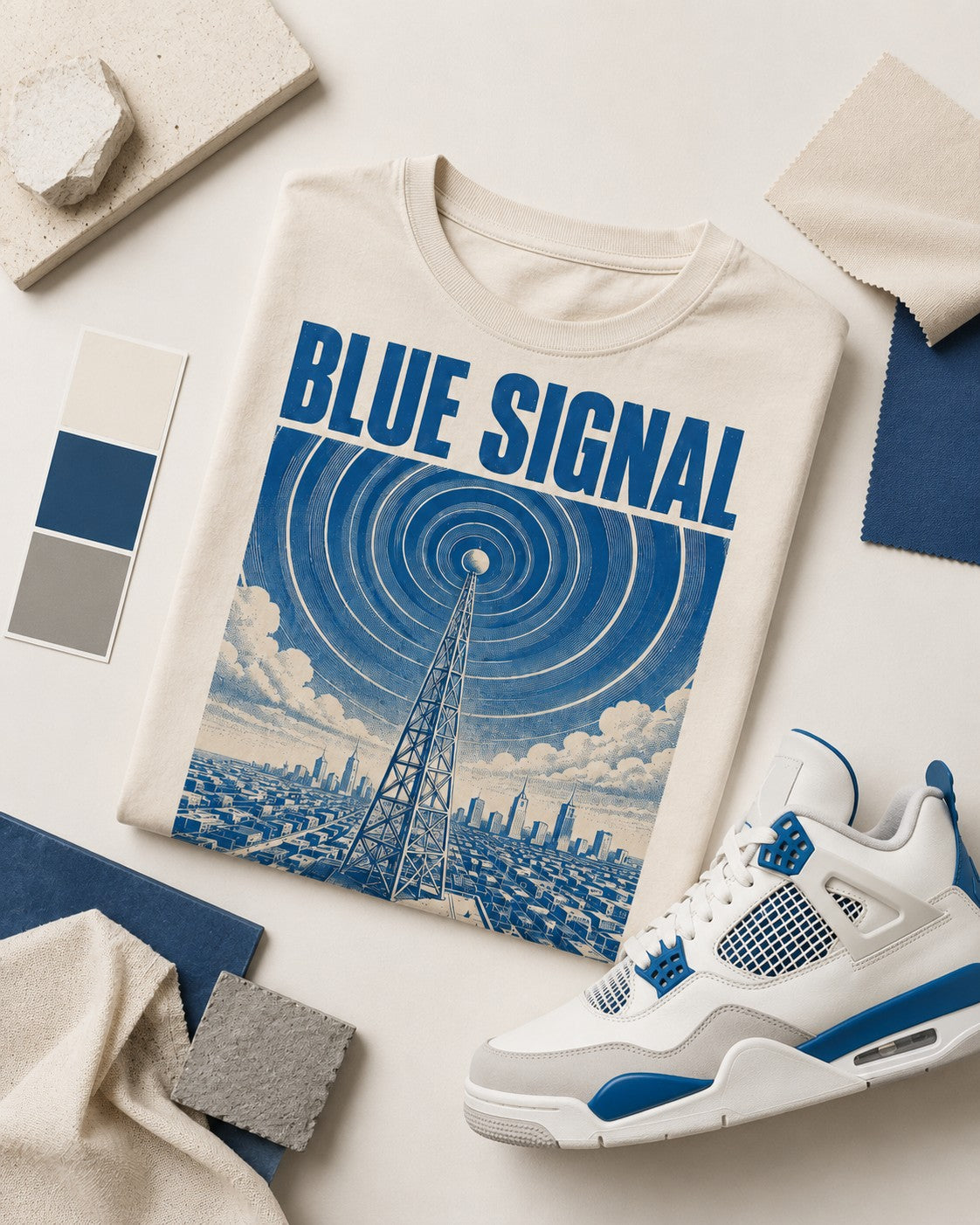 Blue/White Graphic Tee, lifestyle 3