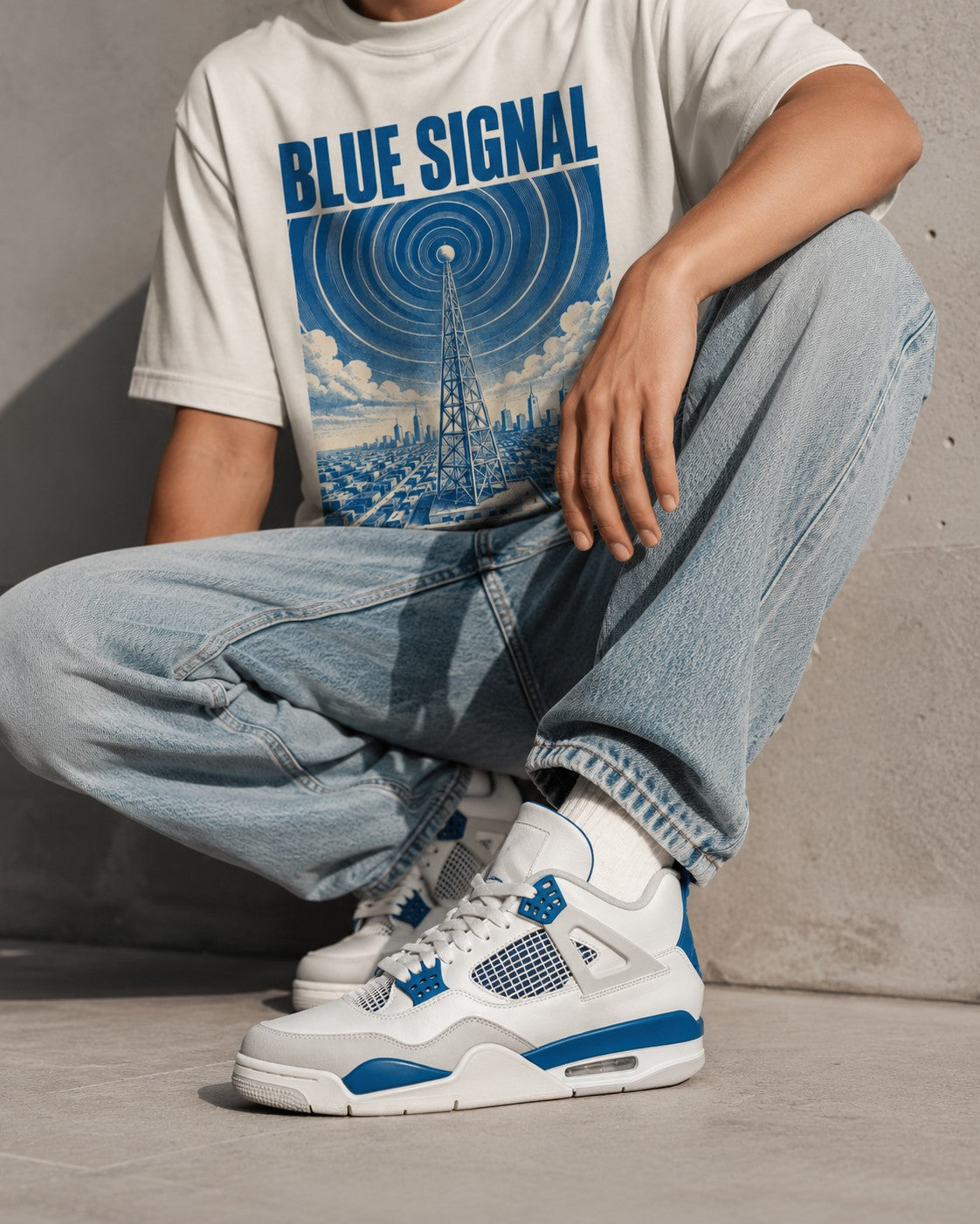 Blue/White Graphic Tee, lifestyle 4