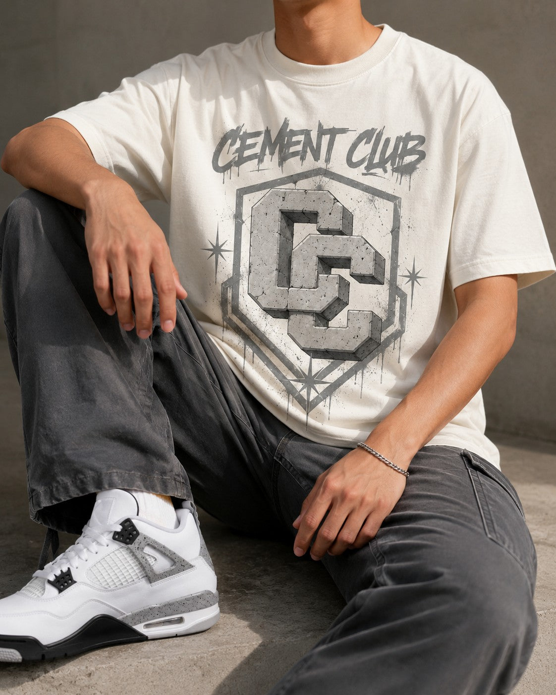 White/Grey Graphic Tee, lifestyle 1