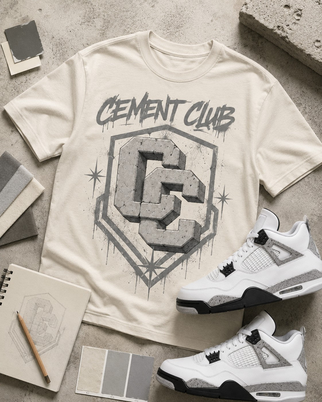 White/Grey Graphic Tee, lifestyle 3