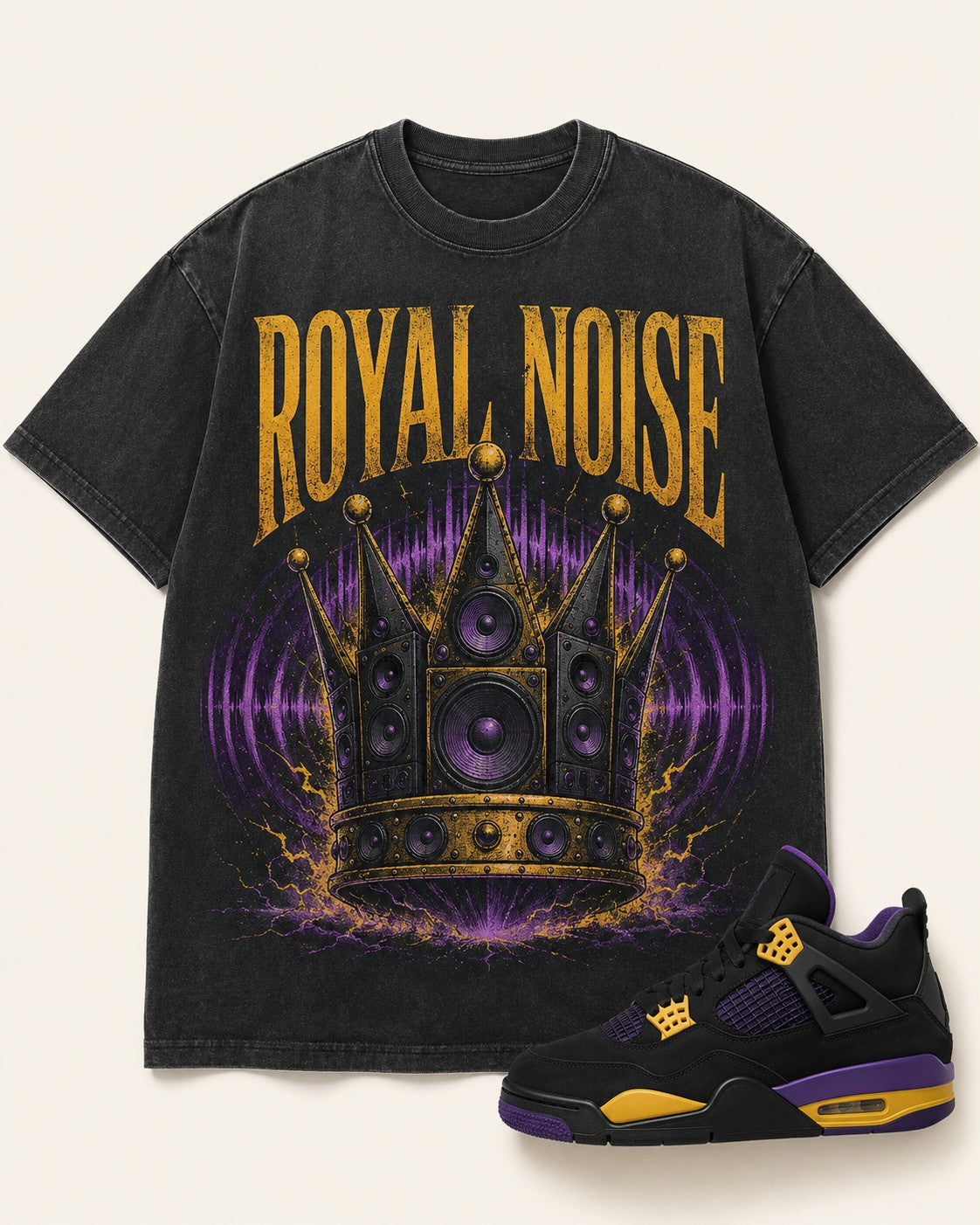 Purple/Gold Graphic Tee, front