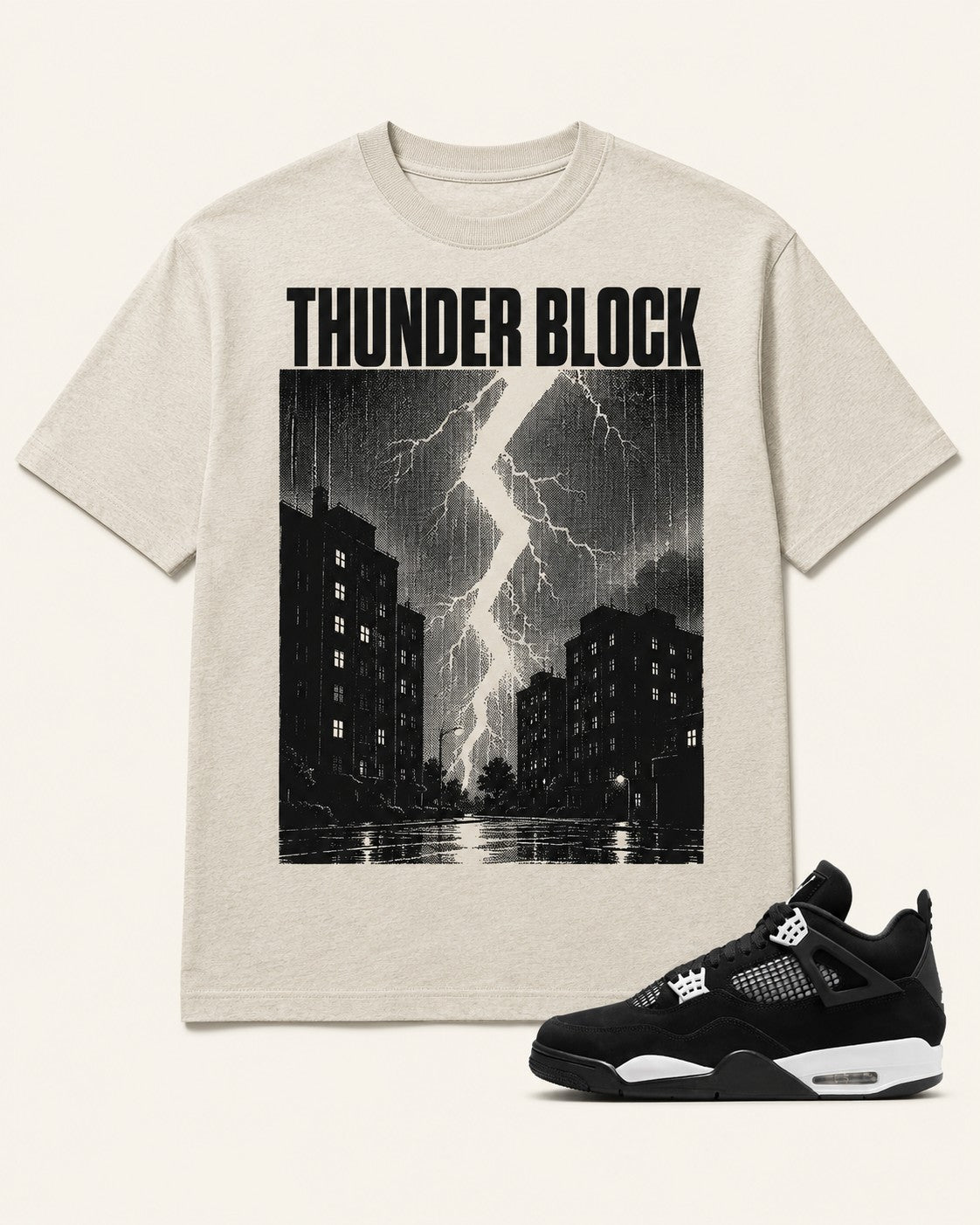 Black/White Graphic Tee, front