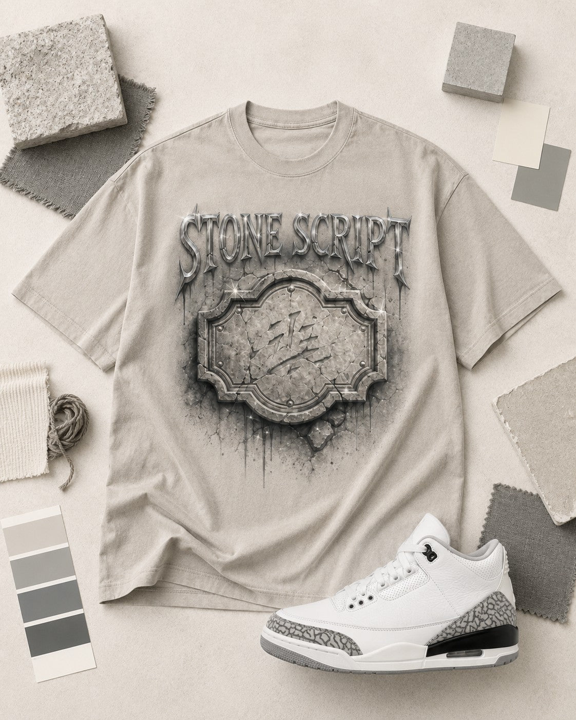 Grey/White Graphic Tee, lifestyle 3