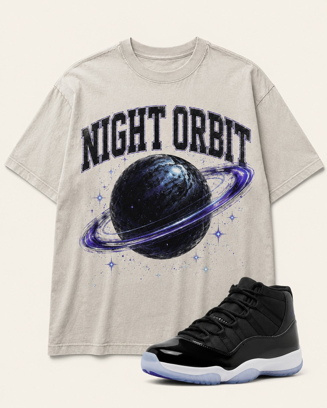 Black/Purple Graphic Tee, front