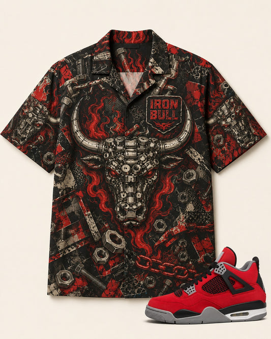 Red/Black Hawaiian Shirt, front