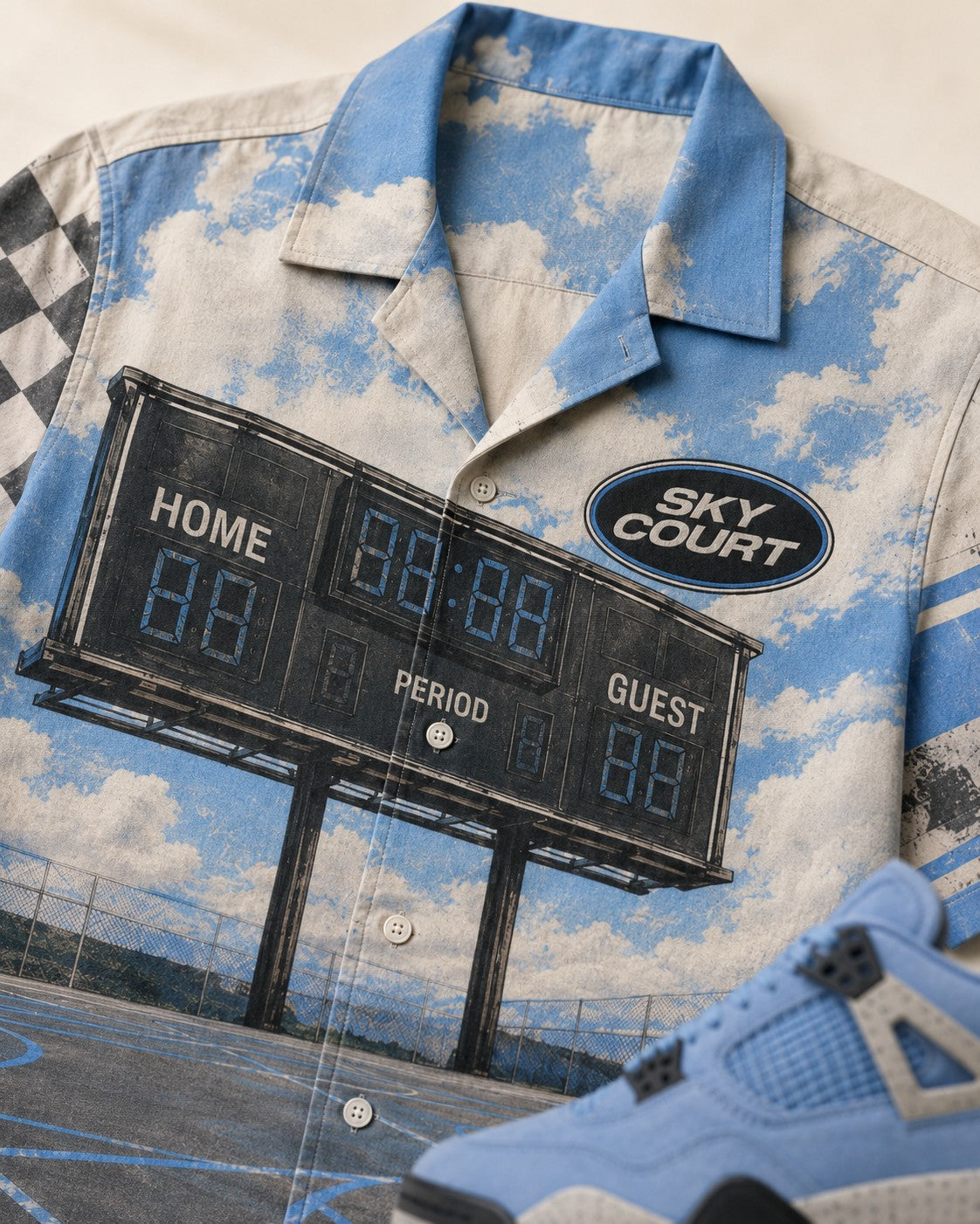 Blue/Grey Hawaiian Shirt, lifestyle 2