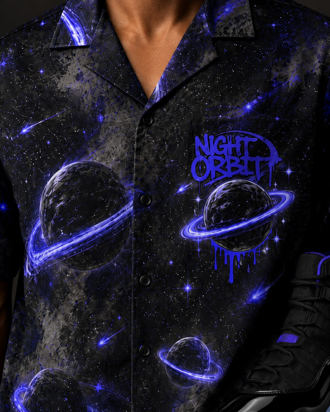 Black/Purple Hawaiian Shirt, lifestyle 2