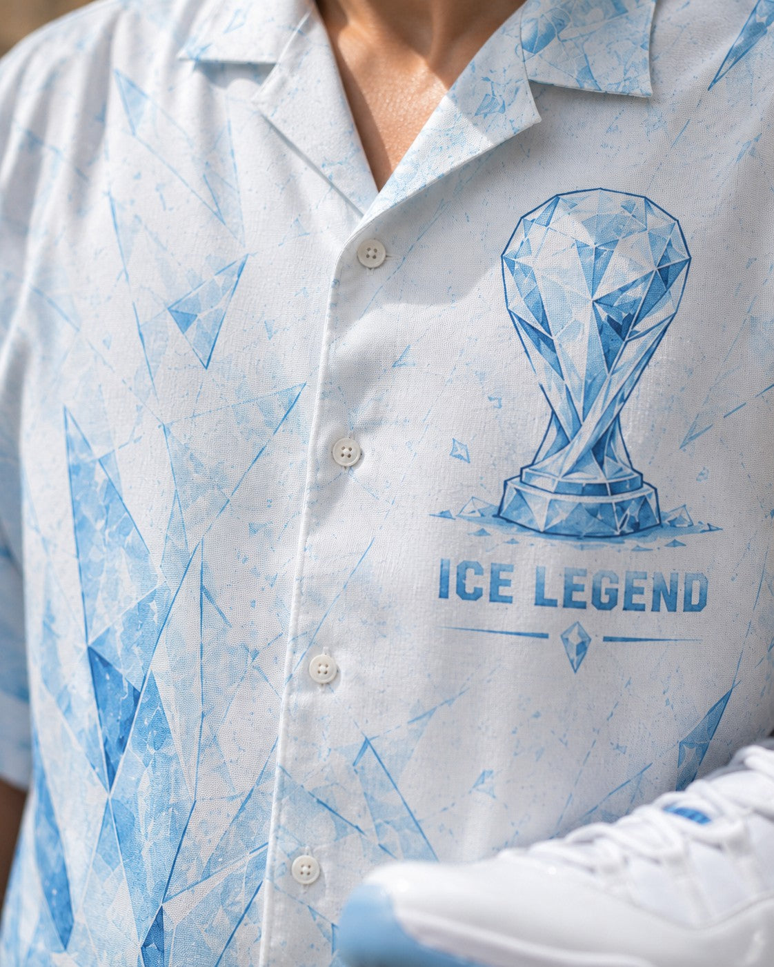 White/Blue Hawaiian Shirt, lifestyle 2