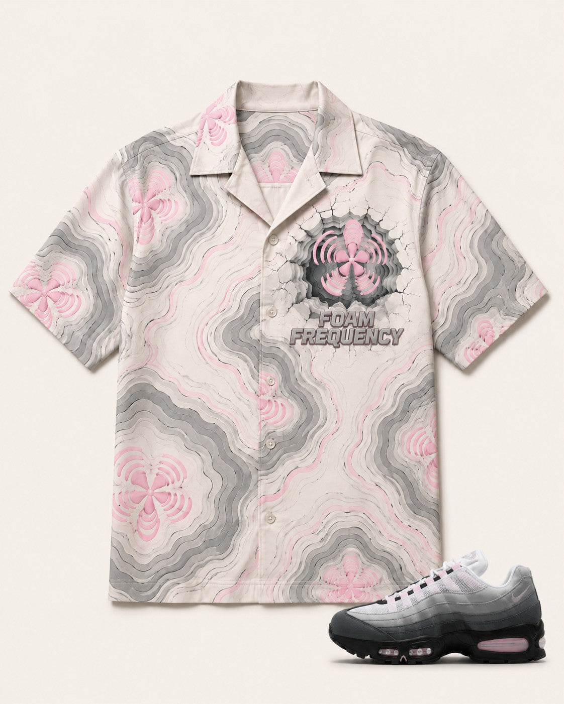 Pink/Grey Hawaiian Shirt, lifestyle 1