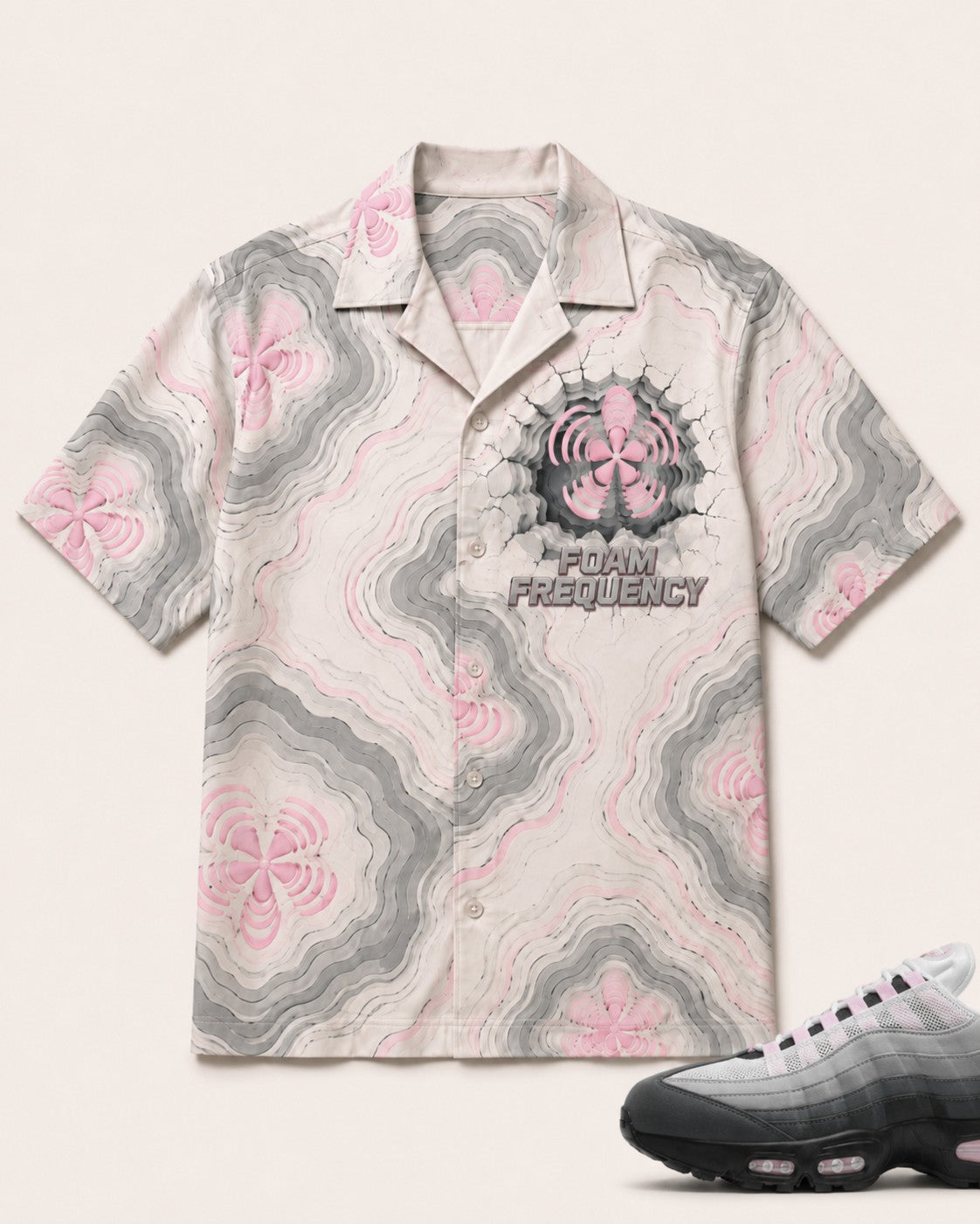 Pink/Grey Hawaiian Shirt, lifestyle 2