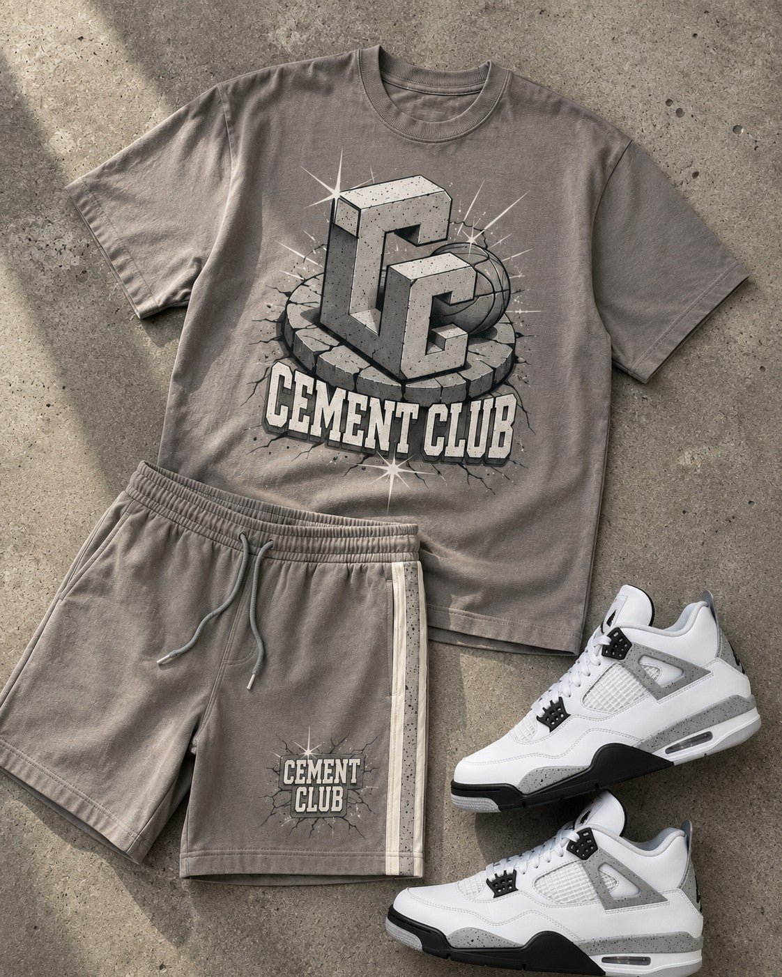 White/Grey Short Set, lifestyle 2