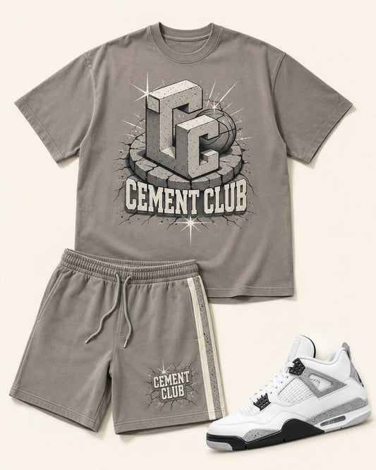 White/Grey Short Set, front