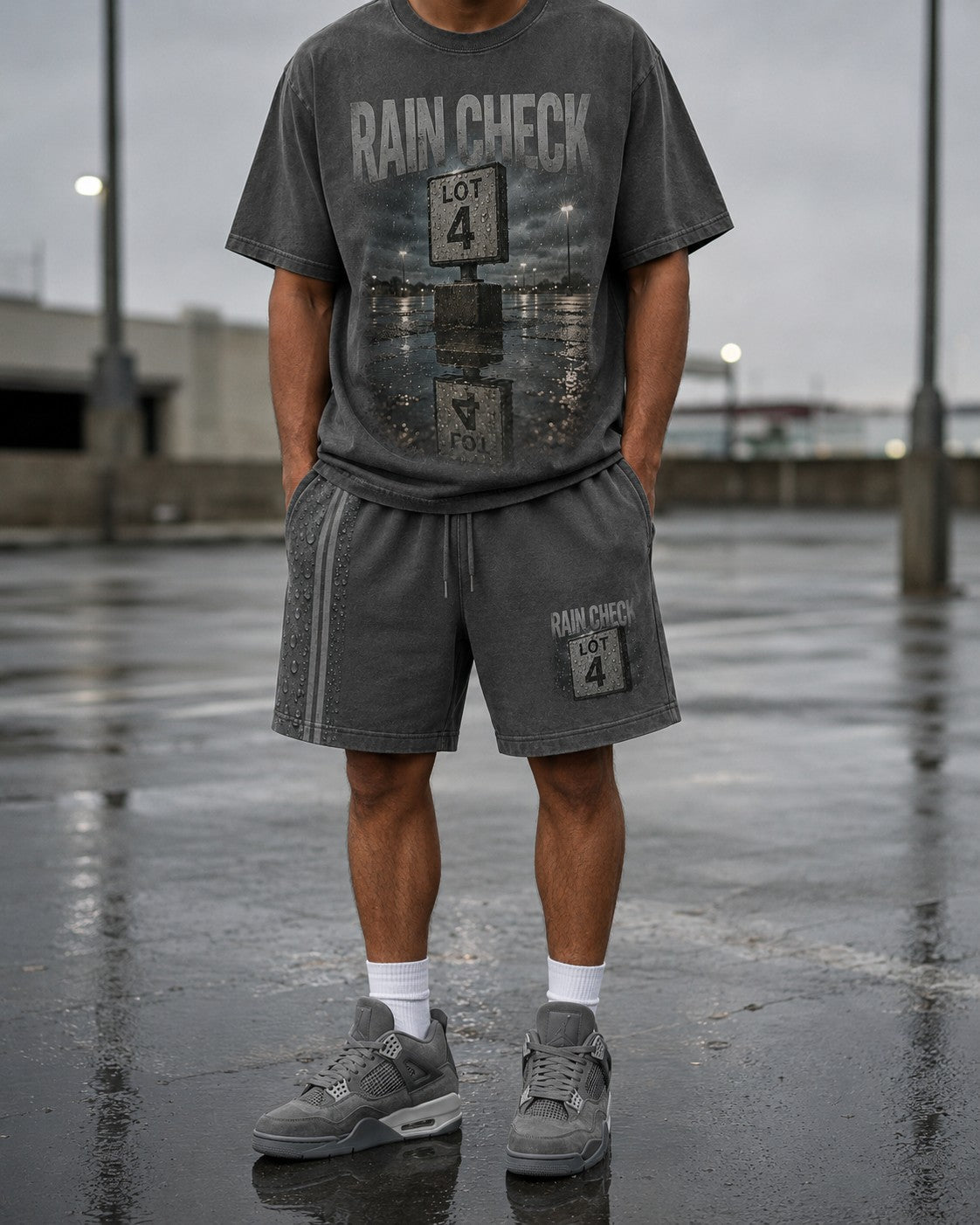 Grey/Black Short Set, lifestyle 1