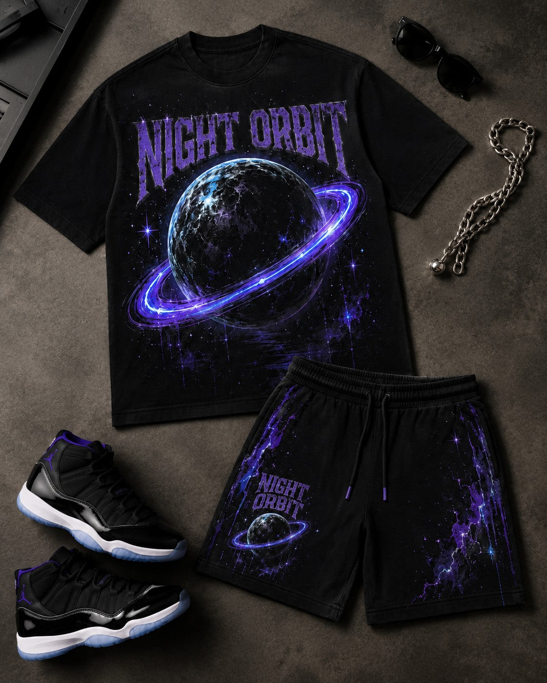 Black/Purple Short Set, lifestyle 2