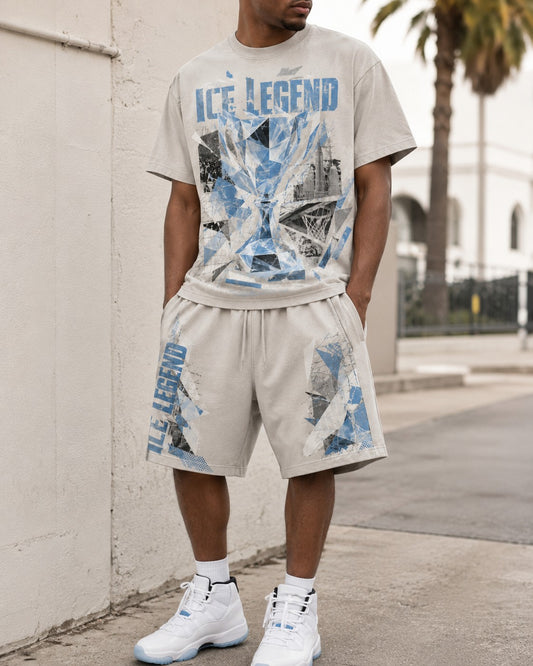 White/Blue Short Set, lifestyle 1