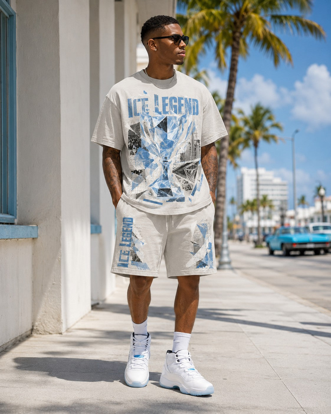 White/Blue Short Set, lifestyle 4
