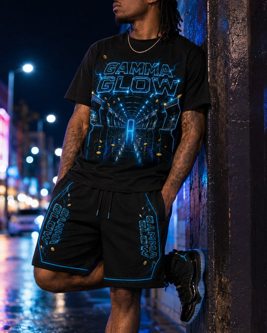 Black/Blue Short Set, lifestyle 1