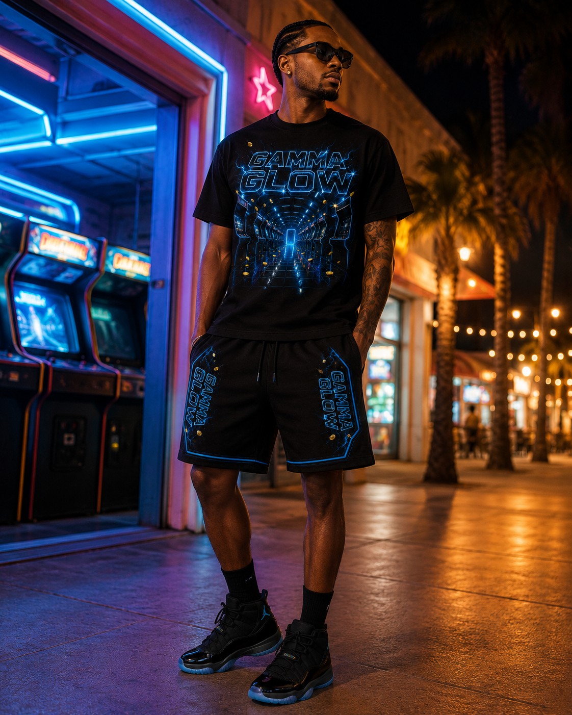 Black/Blue Short Set, lifestyle 4