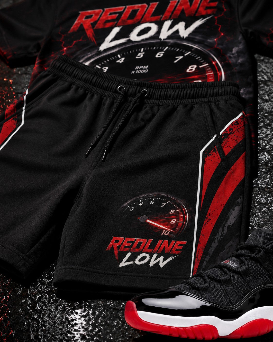 Black/Red Short Set, lifestyle 3