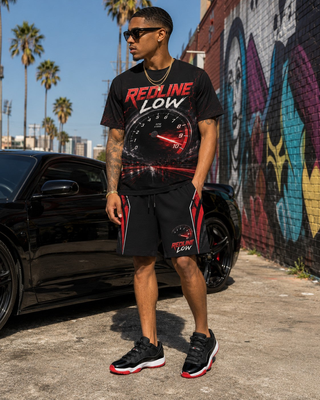 Black/Red Short Set, lifestyle 4