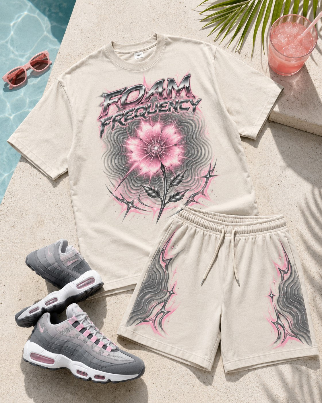 Pink/Grey Short Set, lifestyle 2