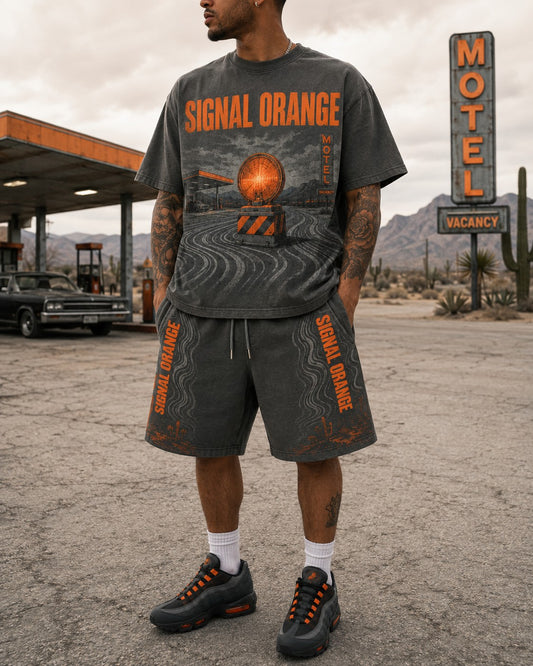 Orange/Grey Short Set, lifestyle 1