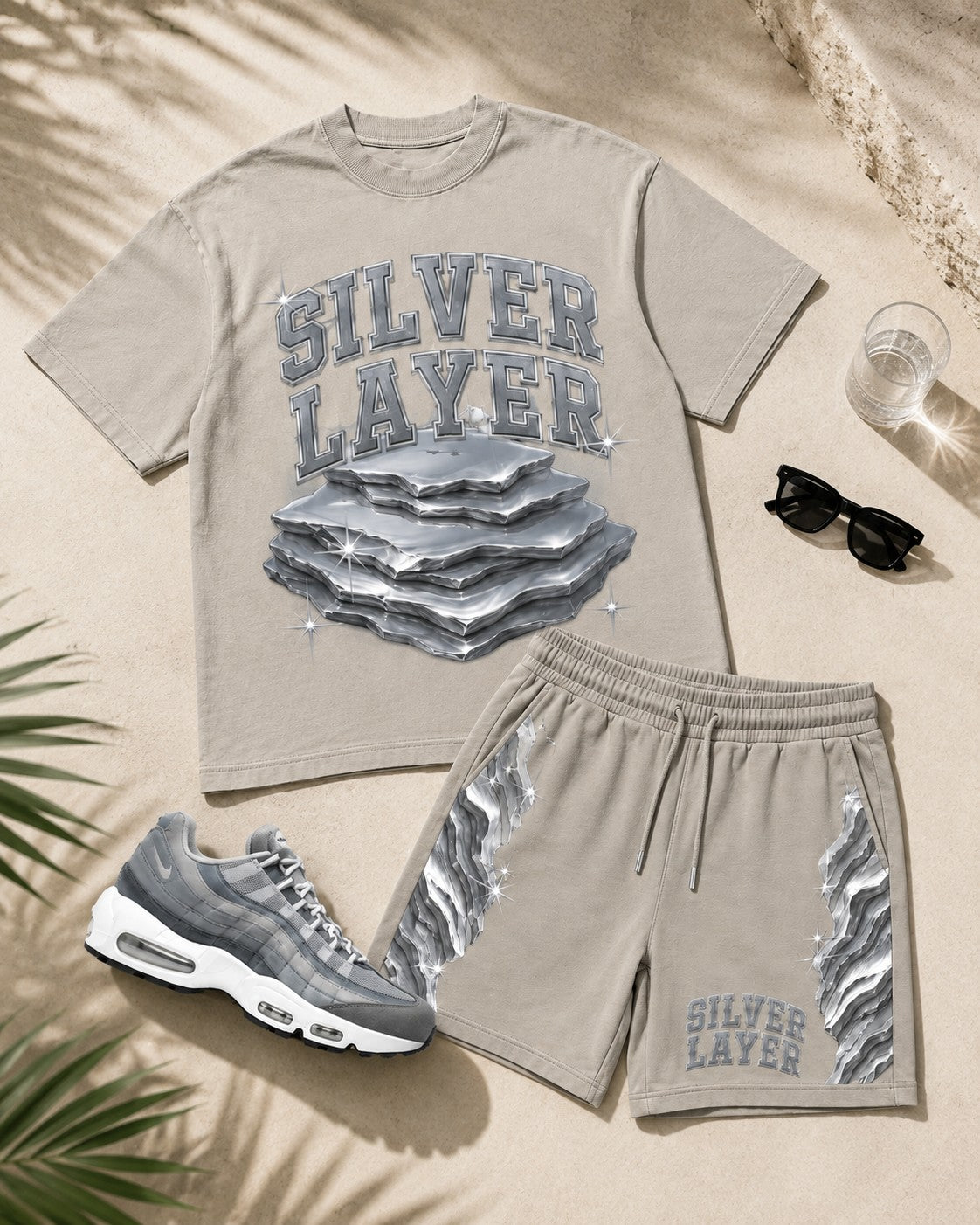 Grey/Silver Short Set, lifestyle 2